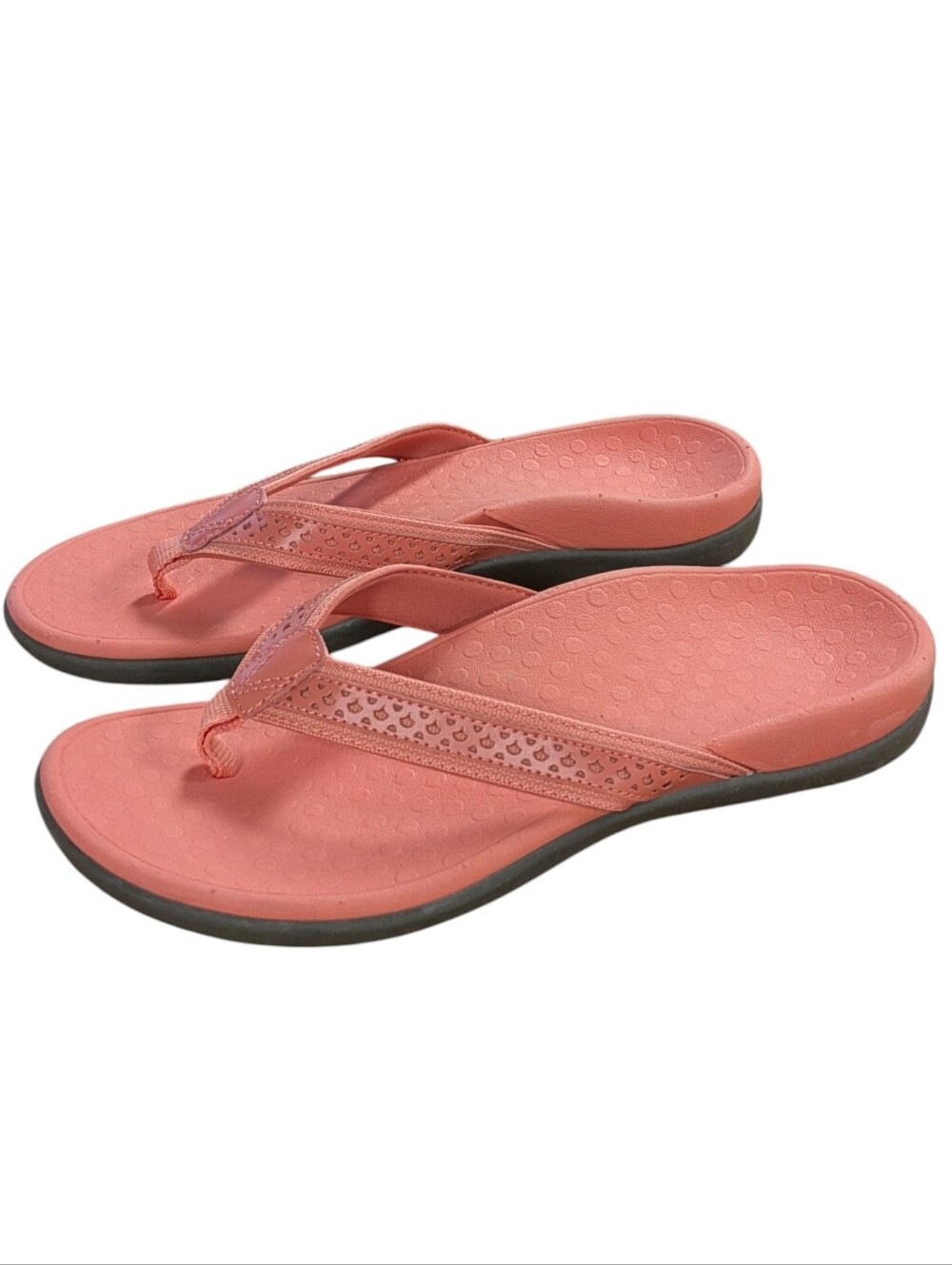Vionic Sally Flip Flop Toe Post Sandal Coral Size 8